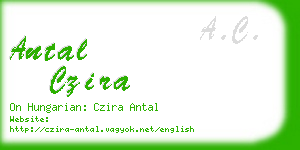 antal czira business card